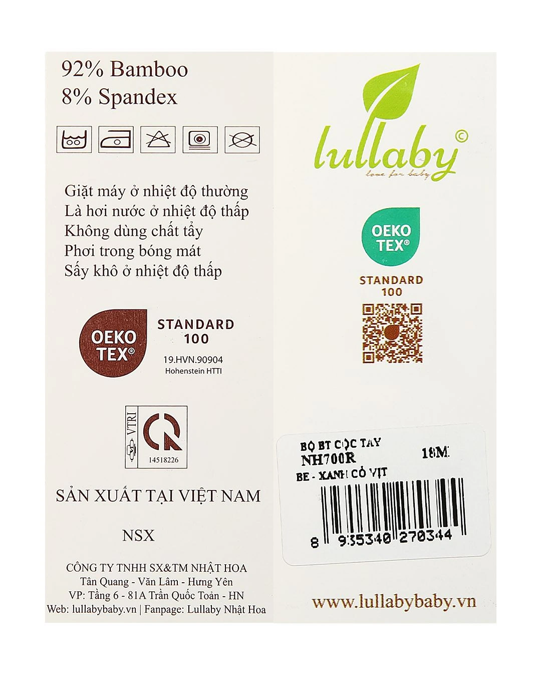 Bộ tay ngắn bé trai Lullaby NH700R màu be - xanh cổ vịt 11