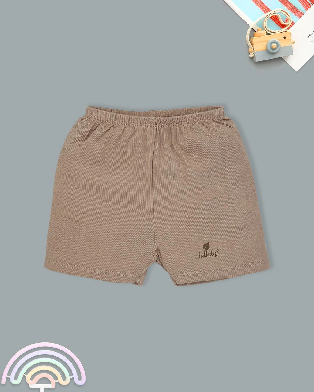 Bộ tay ngắn bé trai Lullaby NH979R màu be - nâu sữa 8