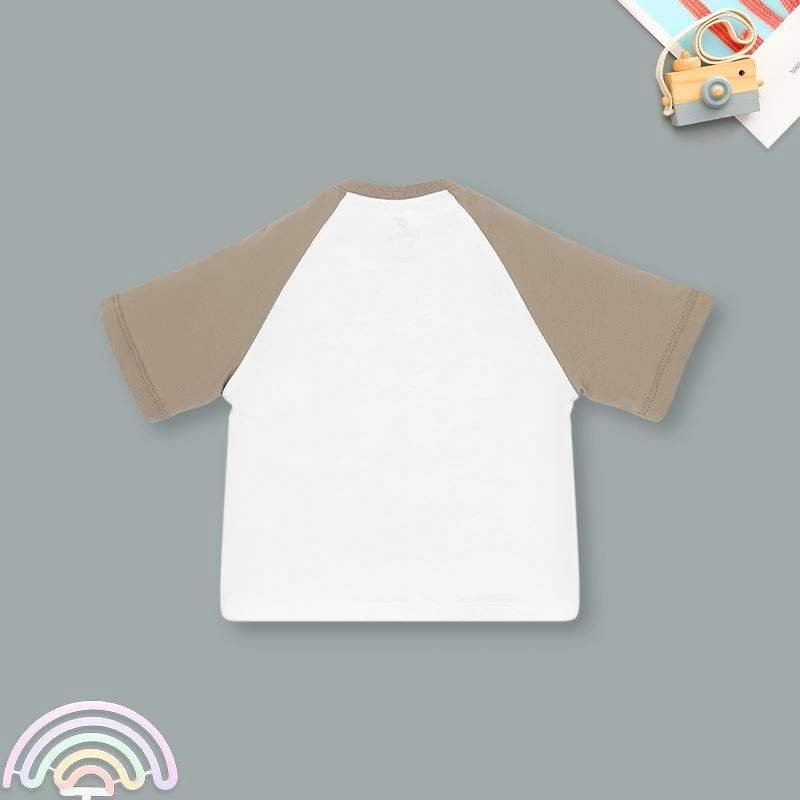 Bộ tay ngắn bé trai Lullaby NH340N màu trắng - nâu 3