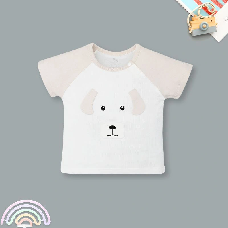 Bộ sát nách bé trai Pony Kids in cún màu trắng - be 2