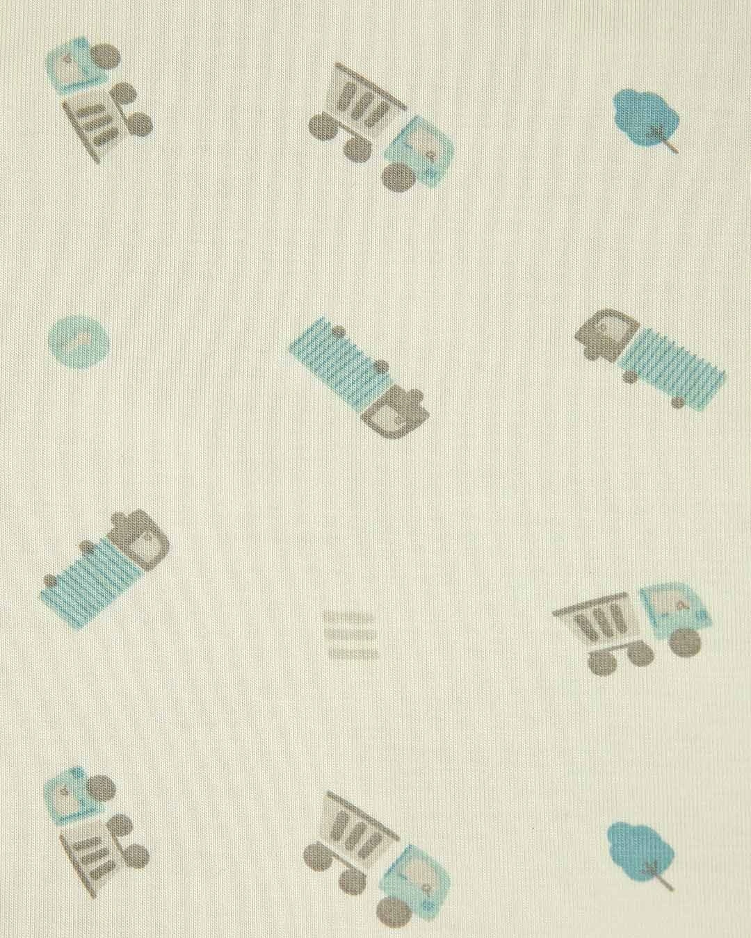 Bộ tay dài bé trai Lullaby NH998R màu kem - xanh cổ vịt 6