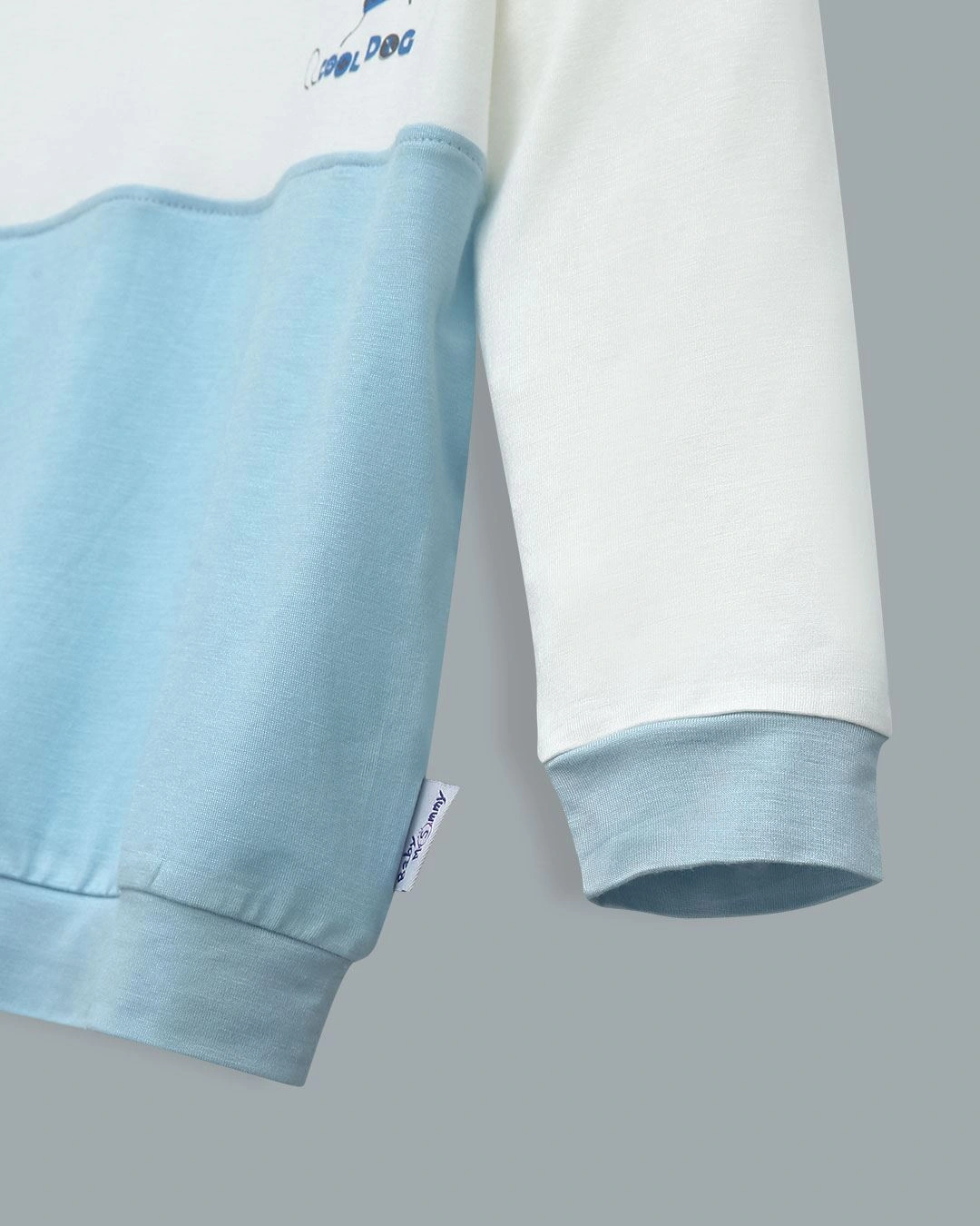 Bộ tay dài bé trai BabyMommy màu trắng - xanh dương 5