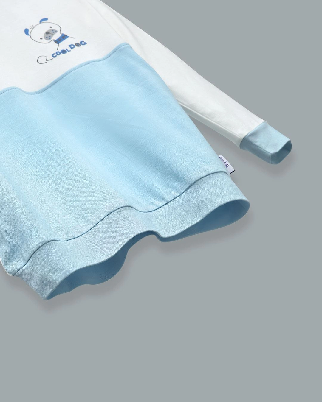 Bộ tay dài bé trai BabyMommy màu trắng - xanh dương 6