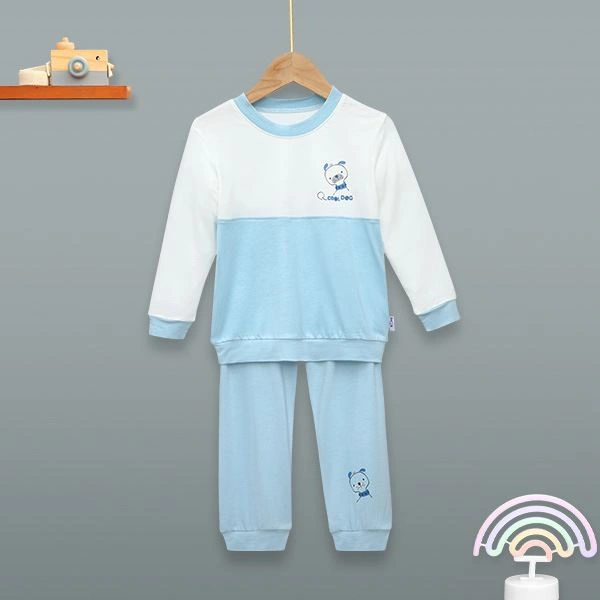 Bộ bé trai BabyMommy visco trắng - xanh dương