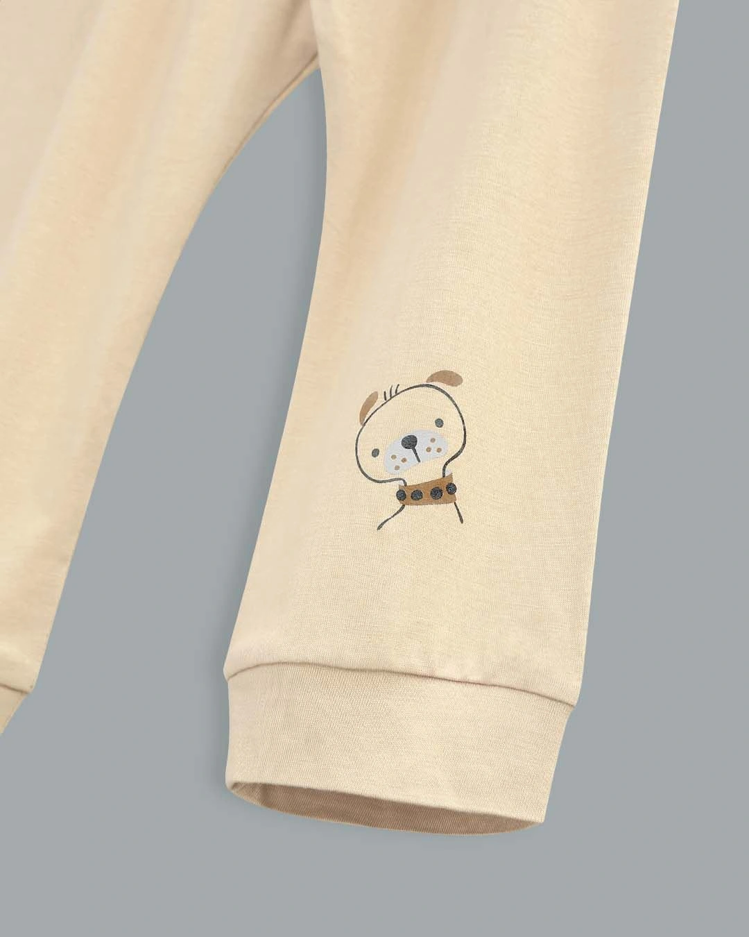 Bộ tay dài bé trai BabyMommy màu trắng - nâu 10