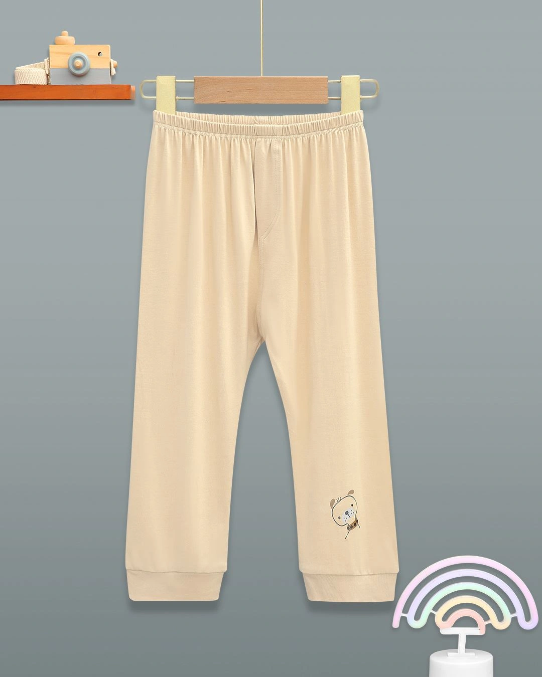 Bộ tay dài bé trai BabyMommy màu trắng - nâu 8