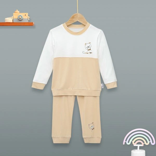 Bộ bé trai BabyMommy visco trắng - nâu