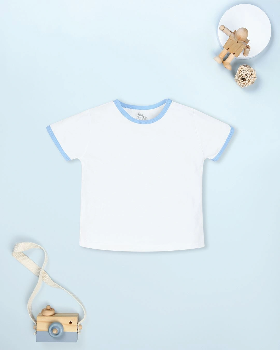 Bodysuit bé trai Pony Kids kèm áo in dép màu xanh - trắng 8