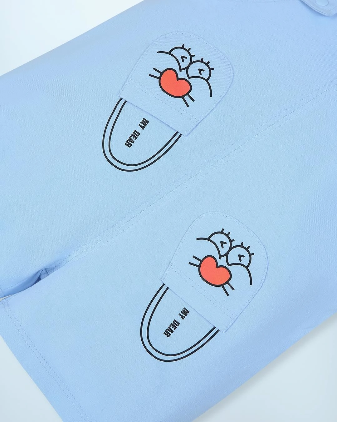 Bodysuit bé trai Pony Kids kèm áo in dép màu xanh - trắng 5