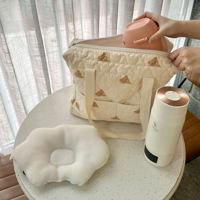 Túi bỉm sữa Bessla 5 ngăn gấu 3