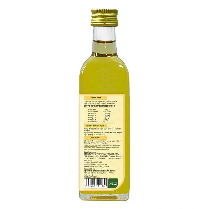 Dầu mè Thuyền Xưa ăn dặm cho bé chai 65 ml (từ 6 tháng) - Giao bao bì ngẫu nhiên 4