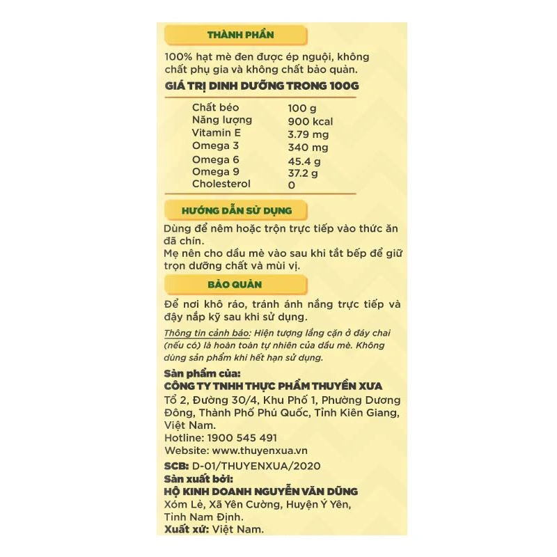 Dầu mè Thuyền Xưa ăn dặm cho bé chai 65 ml (từ 6 tháng) - Giao bao bì ngẫu nhiên 5