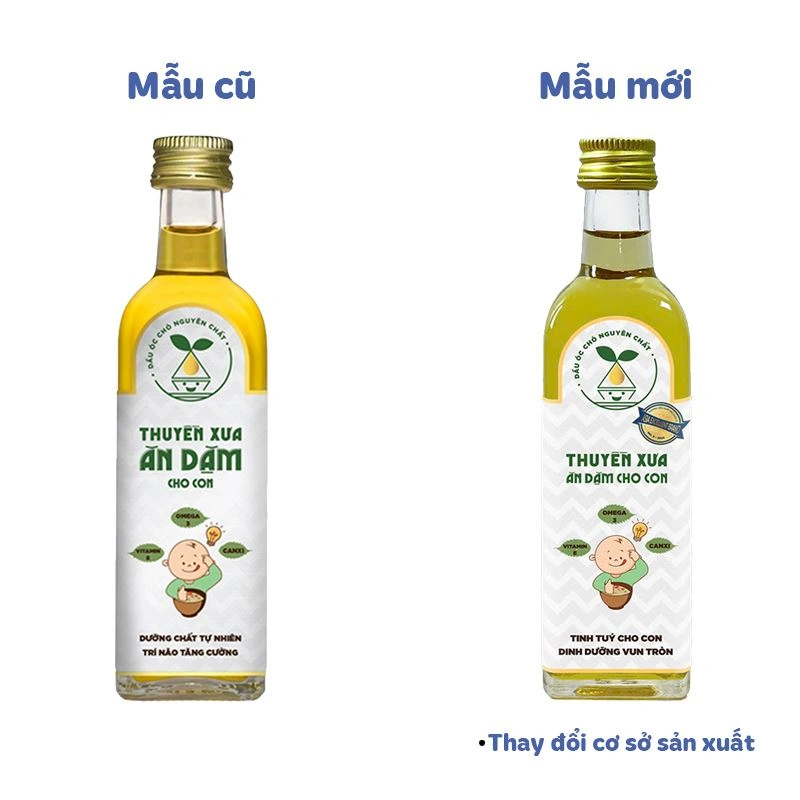Dầu mè Thuyền Xưa ăn dặm cho bé chai 65 ml (từ 6 tháng) - Giao bao bì ngẫu nhiên 10