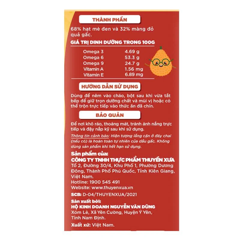 Dầu mè Thuyền Xưa ăn dặm cho bé chai 65 ml (từ 6 tháng) - Giao bao bì ngẫu nhiên 9