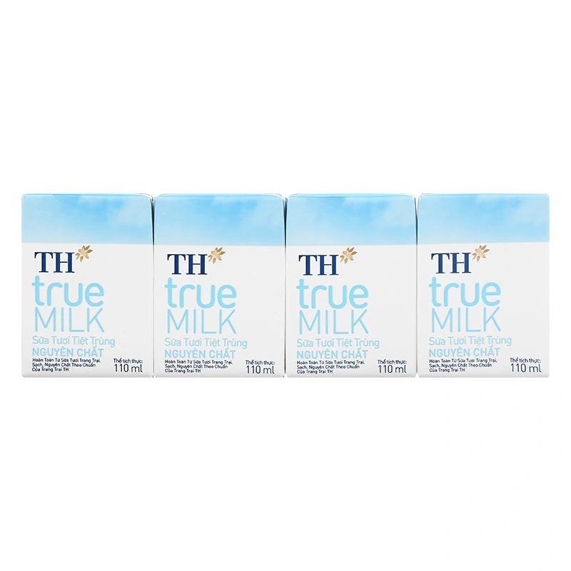 Lốc 4 hộp sữa tươi tiệt trùng TH true MILK không đường 110 ml (từ 1 tuổi) 15