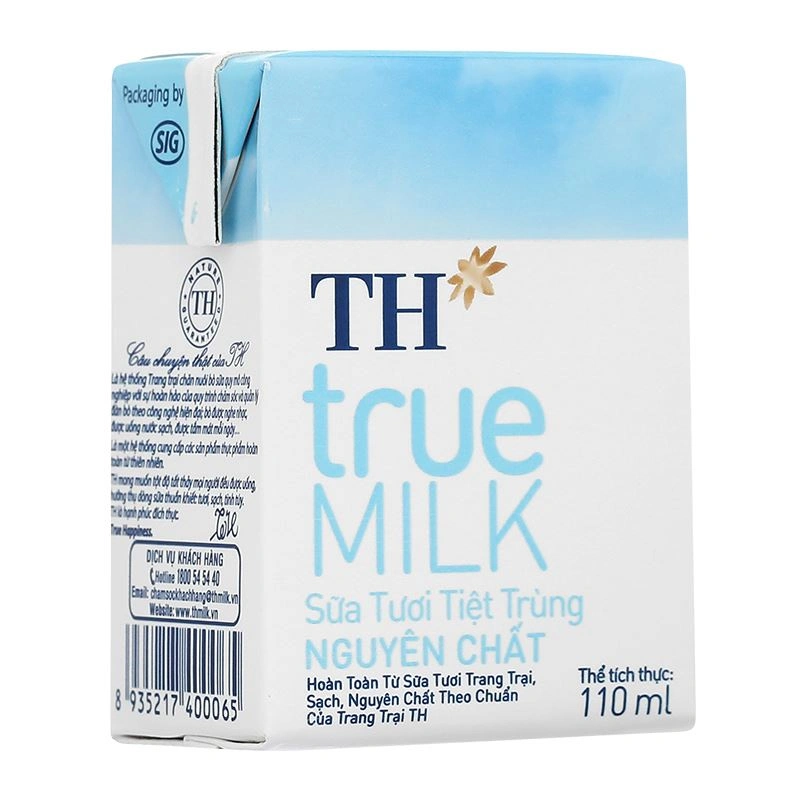 Lốc 4 hộp sữa tươi tiệt trùng TH true MILK không đường 110 ml (từ 1 tuổi) 17