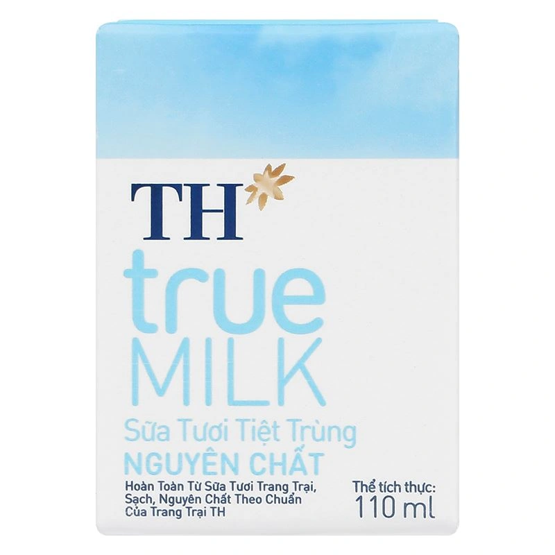 Lốc 4 hộp sữa tươi tiệt trùng TH true MILK không đường 110 ml (từ 1 tuổi) 18