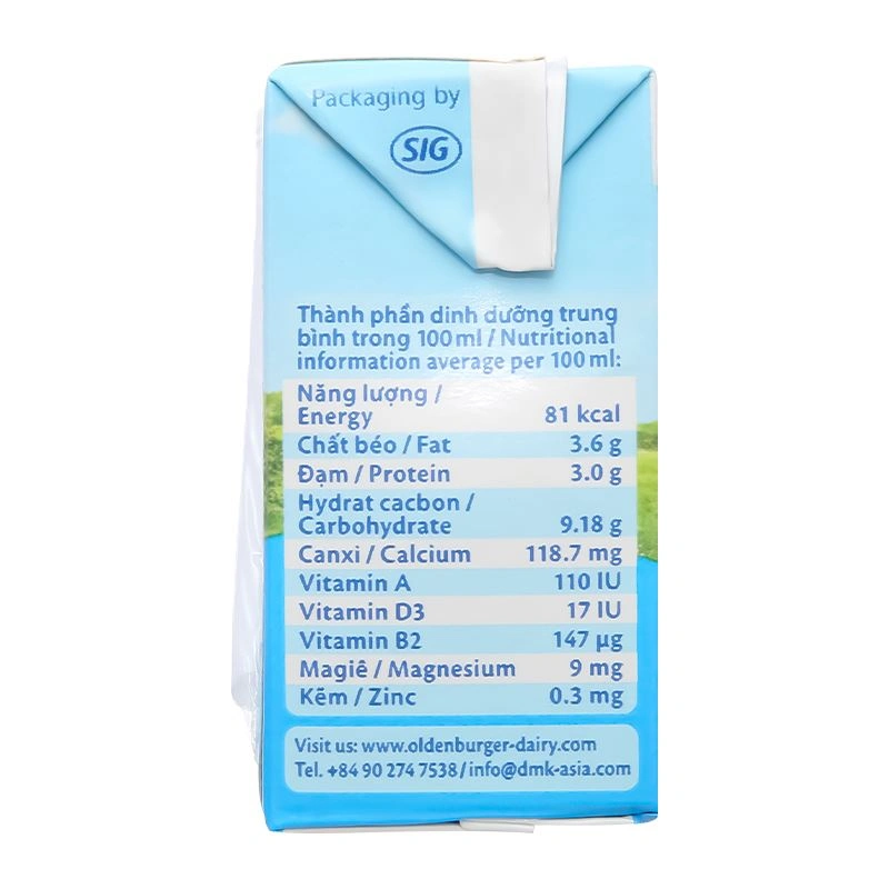 Thùng 48 hộp sữa tươi tiệt trùng Oldenburger có đường 110 ml (từ 1 tuổi) 12