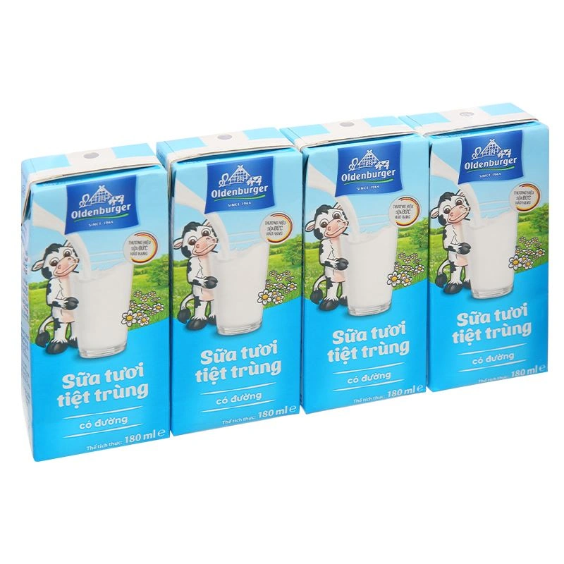 Lốc 4 hộp sữa tươi tiệt trùng Oldenburger có đường 180 ml (từ 1 tuổi) 2