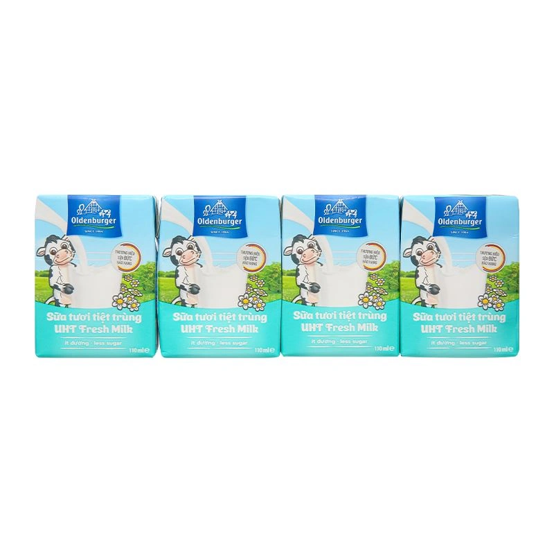 Lốc 4 hộp sữa tươi tiệt trùng Oldenburger ít đường 110 ml (từ 1 tuổi) 4