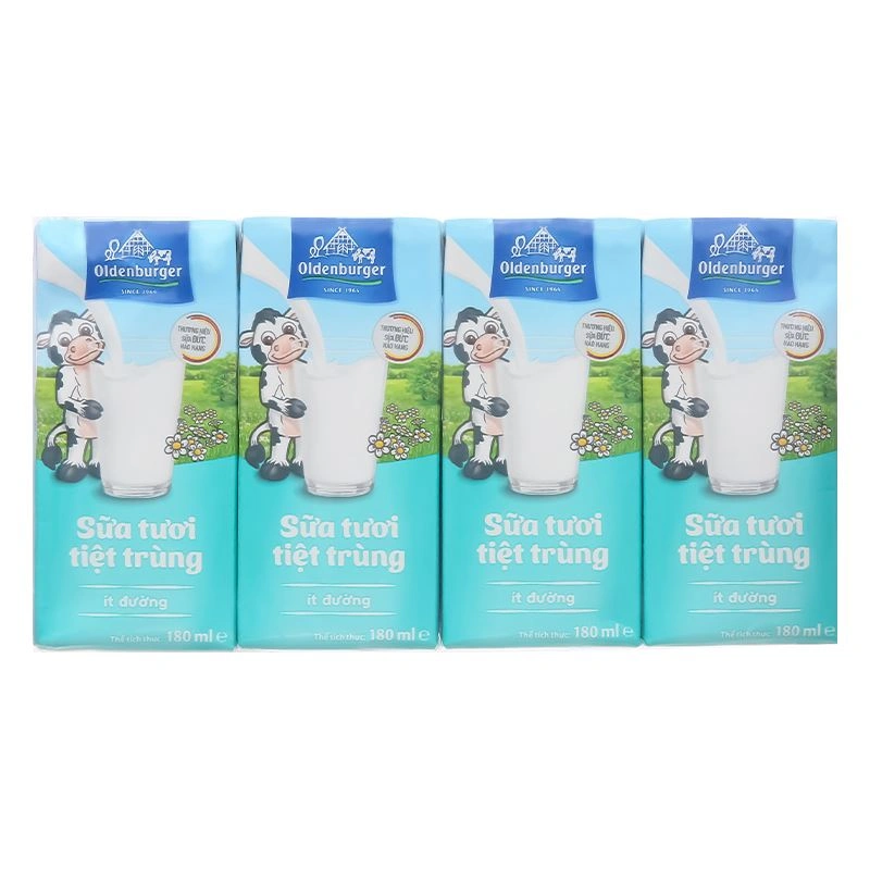 Lốc 4 hộp sữa tươi tiệt trùng Oldenburger ít đường 180 ml (từ 1 tuổi) 3