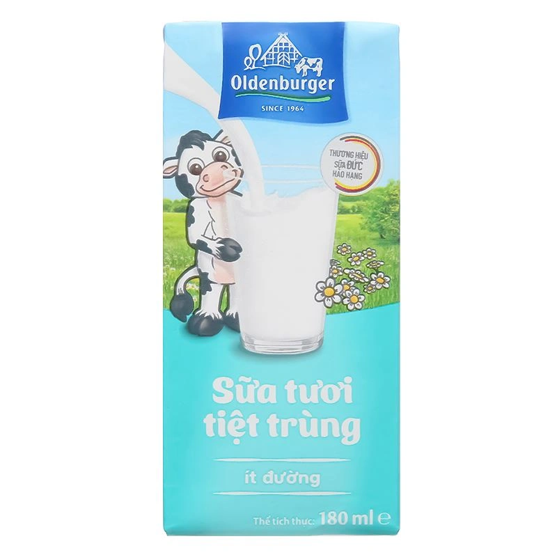 Lốc 4 hộp sữa tươi tiệt trùng Oldenburger ít đường 180 ml (từ 1 tuổi) 7
