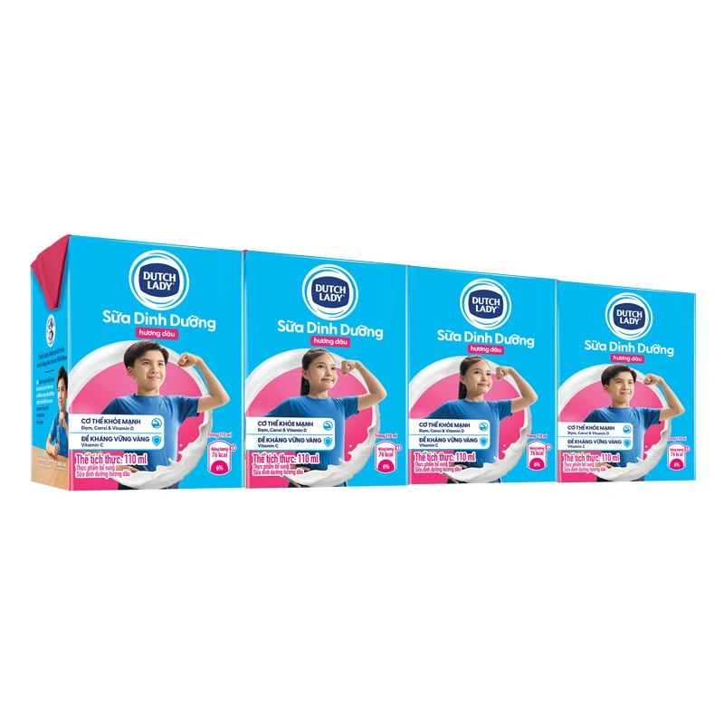 Thùng 48 hộp sữa tiệt trùng Dutch Lady có đường hương dâu 110 ml (từ 1 tuổi) - Giao bao bì ngẫu nhiên 5