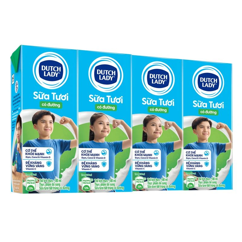 Thùng 48 hộp sữa tươi tiệt trùng Dutch Lady có đường 180 ml (từ 1 tuổi) - Giao bao bì ngẫu nhiên 5