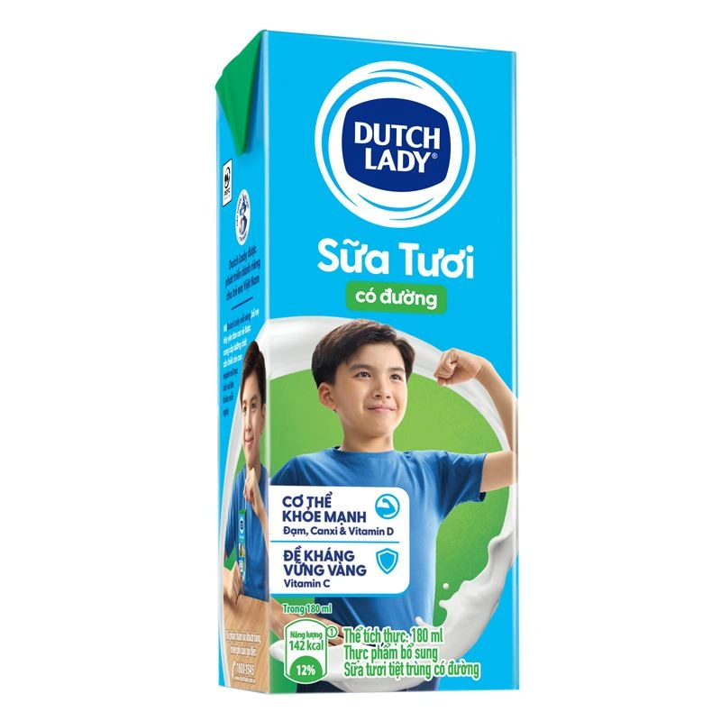 Thùng 48 hộp sữa tươi tiệt trùng Dutch Lady có đường 180 ml (từ 1 tuổi) - Giao bao bì ngẫu nhiên 6