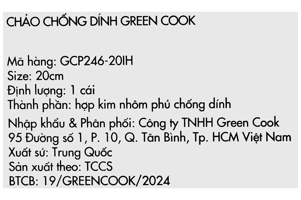 Chảo nhôm sâu chống dính vân đá đáy từ 20 cm Green Cook GCP246-20IH 10