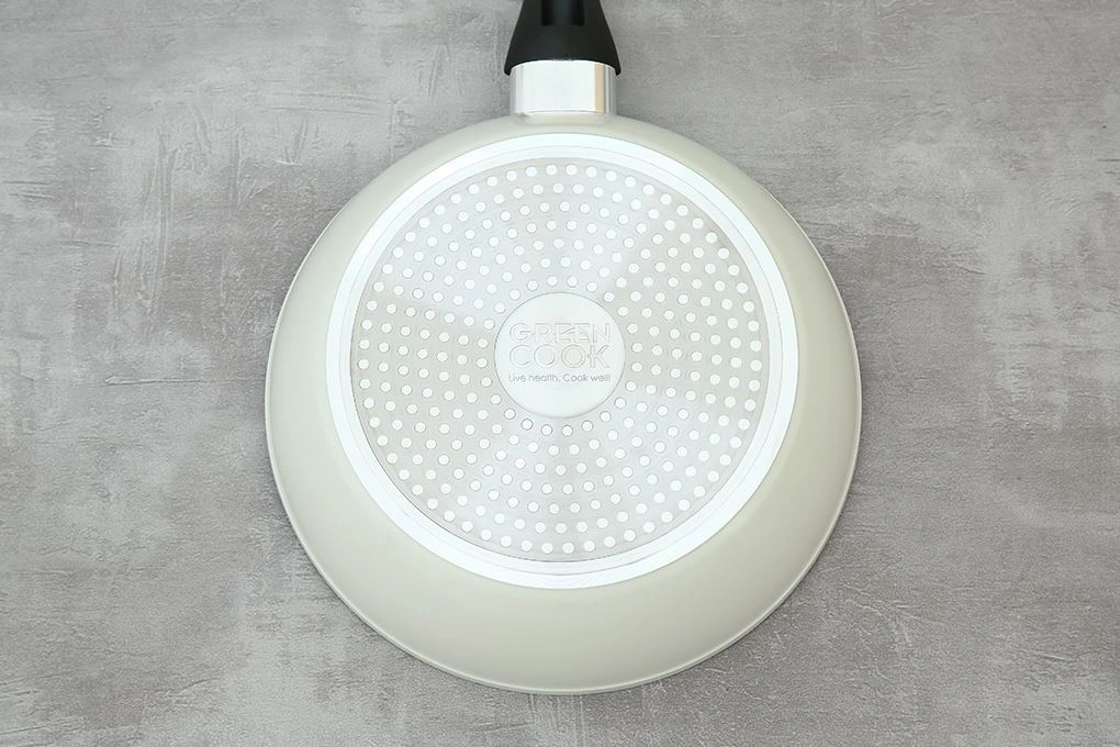 Chảo nhôm sâu chống dính vân đá đáy từ 20 cm Green Cook GCP246-20IH 6