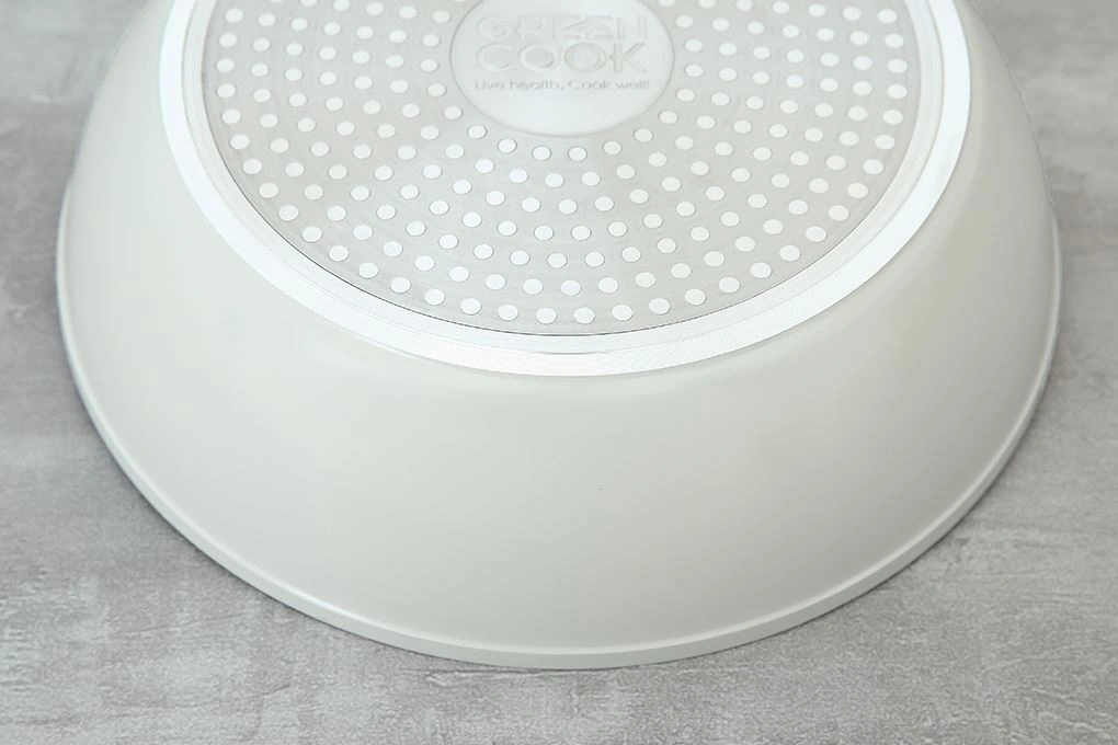 Chảo nhôm sâu chống dính vân đá đáy từ 20 cm Green Cook GCP246-20IH 7