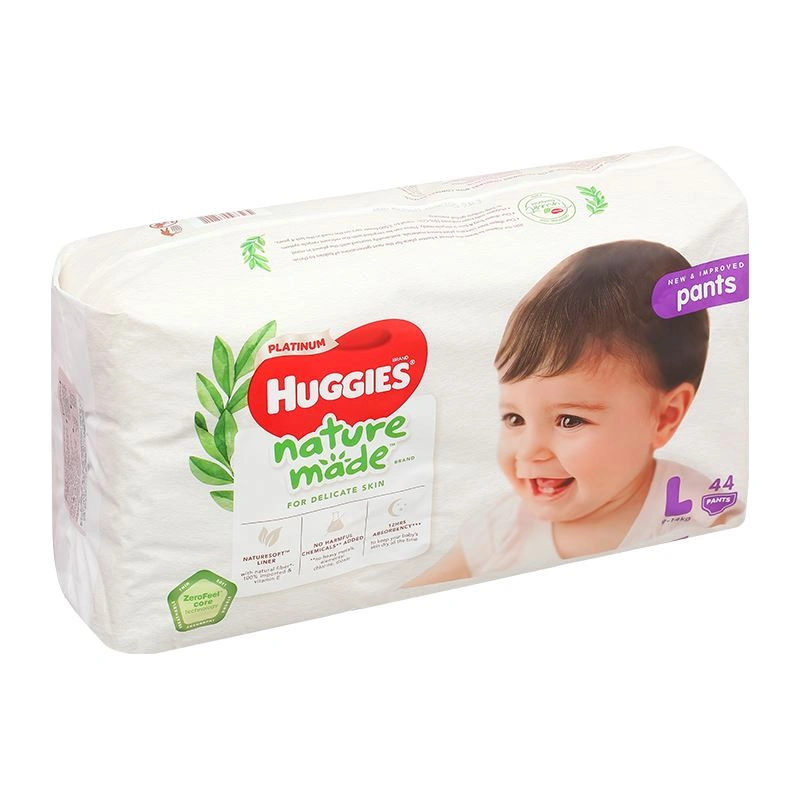 Tã quần Huggies Platinum nature made siêu cao cấp size L 44 miếng (9 - 14 kg) - Giao bao bì ngẫu nhiên 4