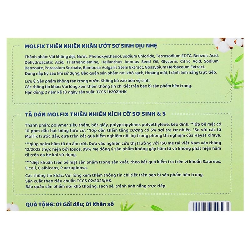 Combo sơ sinh 9 món Molfix 12