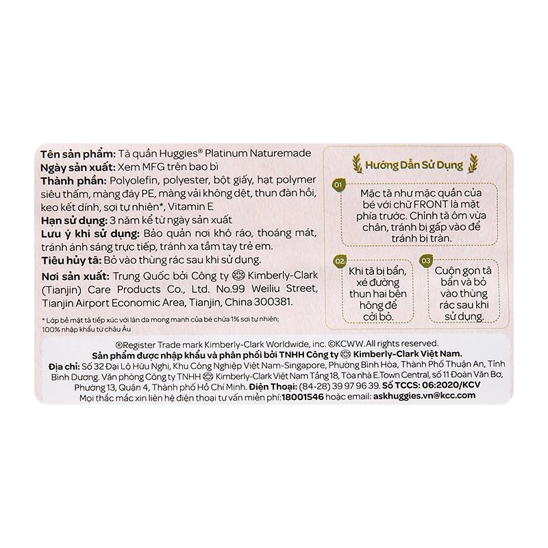 Combo 2 tã quần Huggies Platinum nature made siêu cao cấp size M 58 miếng/bịch (6 - 11 kg) - Giao bao bì ngẫu nhiên 15