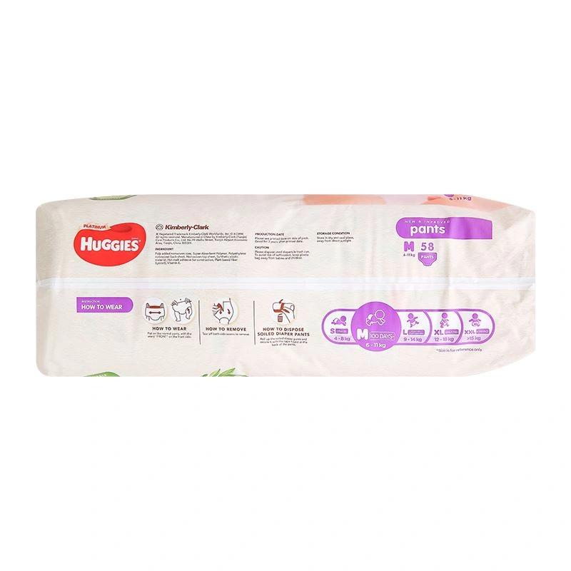 Combo 2 tã quần Huggies Platinum nature made siêu cao cấp size M 58 miếng/bịch (6 - 11 kg) - Giao bao bì ngẫu nhiên 6