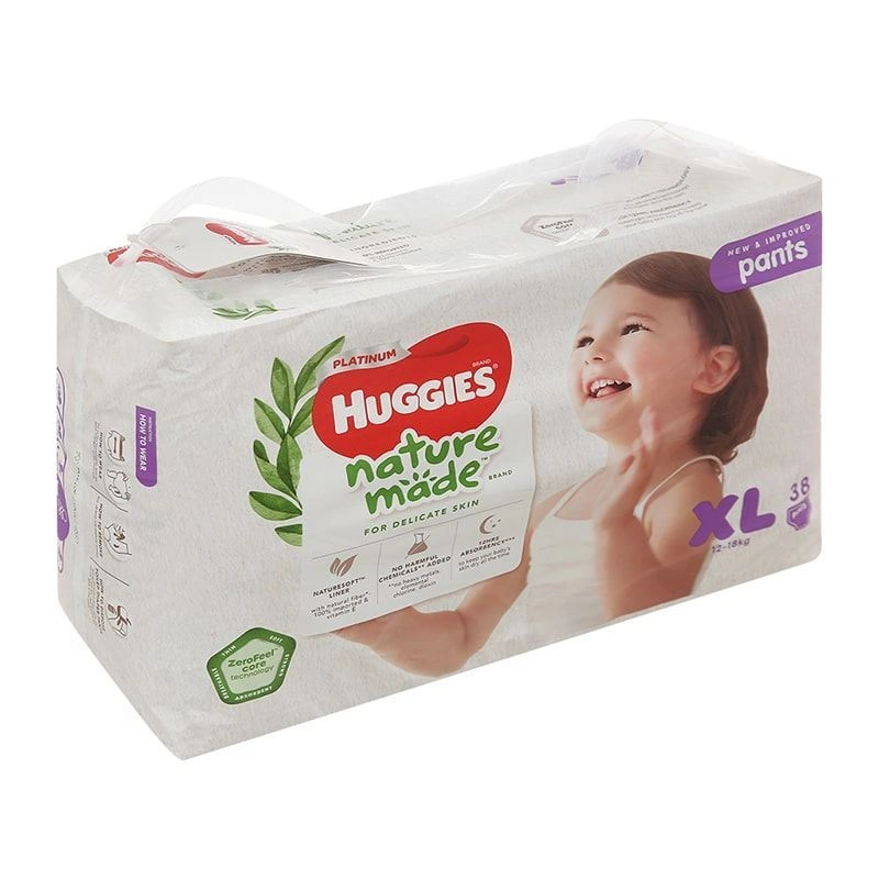 Combo 2 tã quần Huggies Platinum nature made siêu cao cấp size M 58 miếng/bịch (6 - 11 kg) - Giao bao bì ngẫu nhiên 49