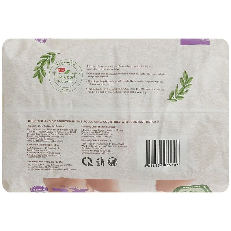 Combo 2 tã quần Huggies Platinum nature made siêu cao cấp size M 58 miếng/bịch (6 - 11 kg) - Giao bao bì ngẫu nhiên 50