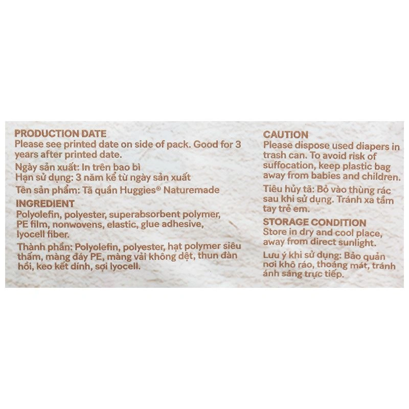 Tã quần Huggies Nature made size L 44 miếng (9 - 14 kg) 13