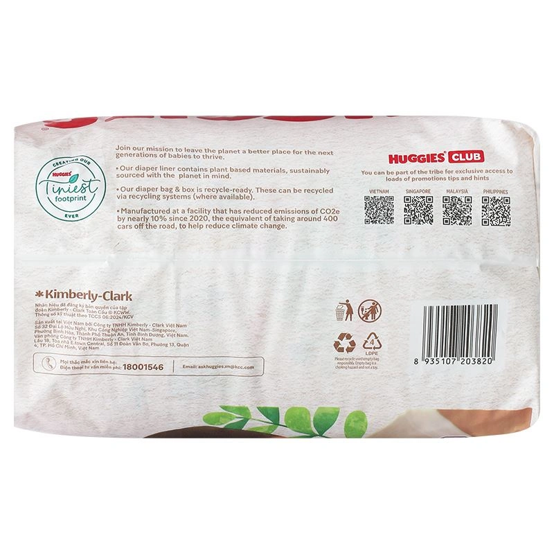 Tã quần Huggies Nature made size L 44 miếng (9 - 14 kg) 4