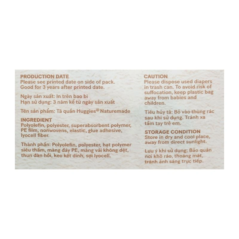 Tã quần Huggies Nature made size L 44 miếng (9 - 14 kg) 39