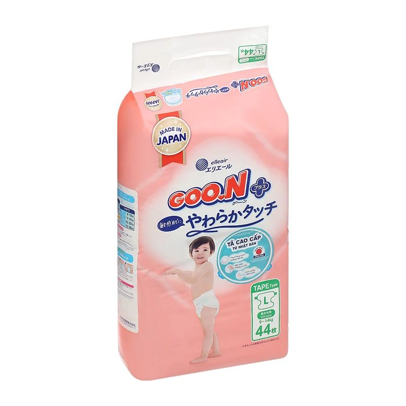 Tã dán GOO.N Premium Plus size L 44 miếng (9 - 14 kg) - Họa tiết ngẫu nhiên 3