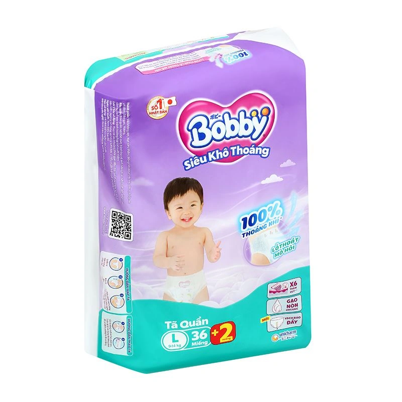 Tã quần Bobby size L 36 + 2 miếng (9 - 14 kg) - Giao bao bì ngẫu nhiên 3