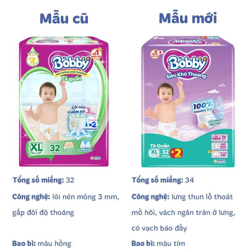 Tã quần Bobby size L 36 + 2 miếng (9 - 14 kg) - Giao bao bì ngẫu nhiên 44