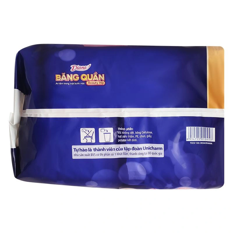 Băng quần ban đêm Diana chống tràn size M-L 5 miếng - Giao bao bì ngẫu nhiên 6