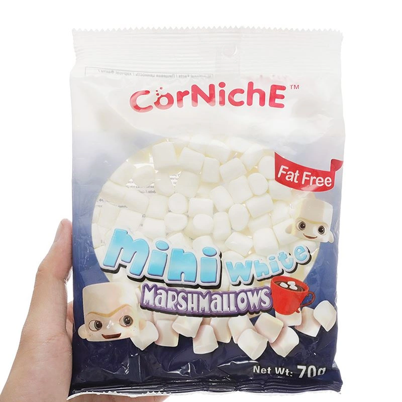 Kẹo xốp marshmallow Corniche Mini White hương vani gói 70g (từ 3 tuổi) 3