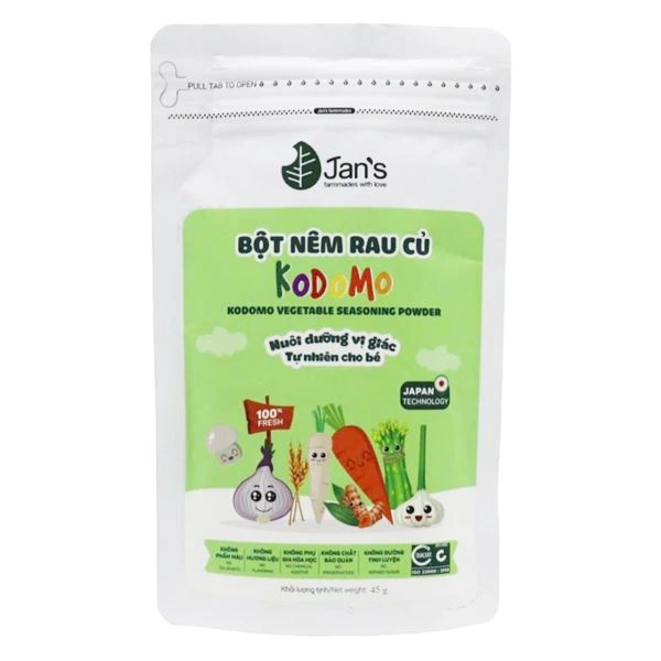 Bột nêm Jan's Kodomo rau củ gói 45g 1