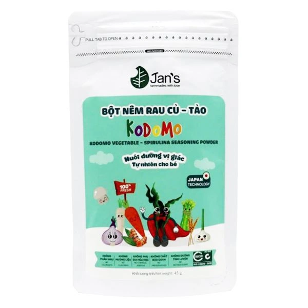 Bột nêm Jan's Kodomo rau củ gói 45g 4