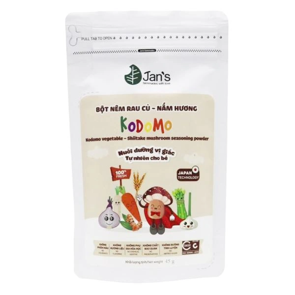 Bột nêm Jan's Kodomo rau củ gói 45g 7