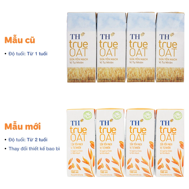 Lốc 4 hộp sữa yến mạch TH true Oat 180 ml (từ 2 tuổi) 14